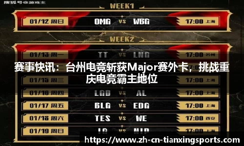 赛事快讯:台州电竞斩获Major赛外卡,挑战重庆电竞霸主地位